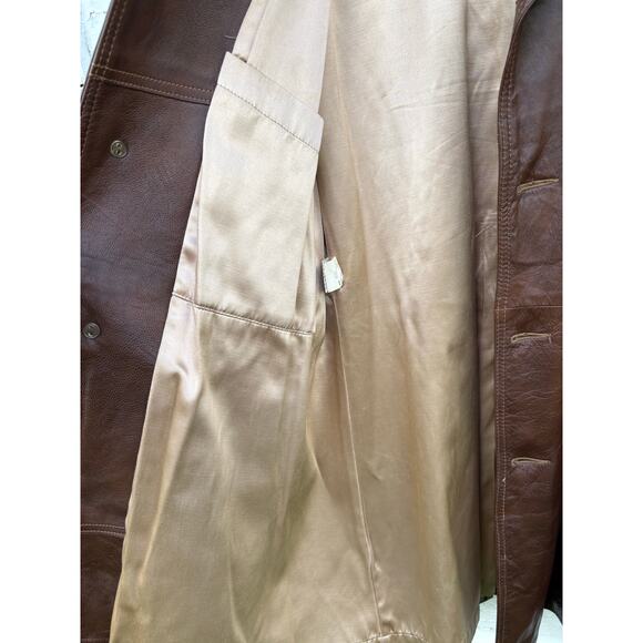 Vintage Jacket Cabretta Leather by Grais Men's 42L Brown USA Angel Skin 70's - Picture 10 of 11